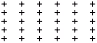 Grid of plus signs, minimalist digital art, abstract, precise.